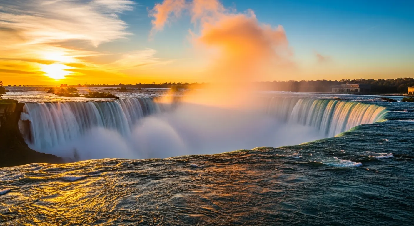 Niagara Falls at sunset