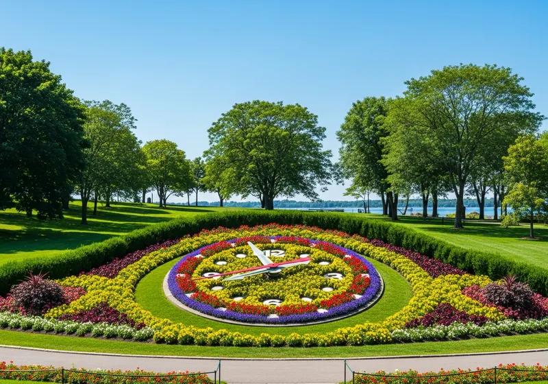 The Floral Clock planted with thousands of flowers
